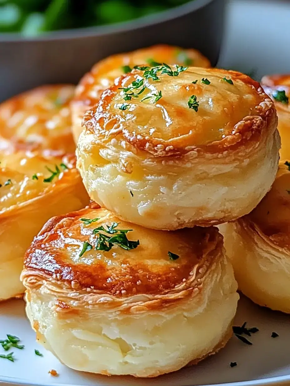 Un gros plan de bouchées dorées garnies de persil, servies sur une assiette blanche.