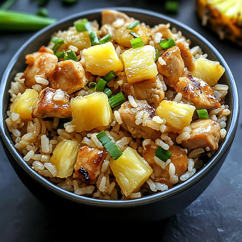 Délicieux poulet à l'ananas