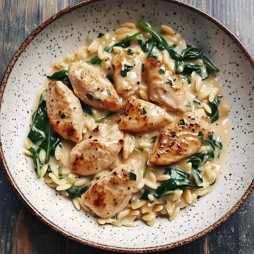 Orzo au Boursin avec Poulet Facile