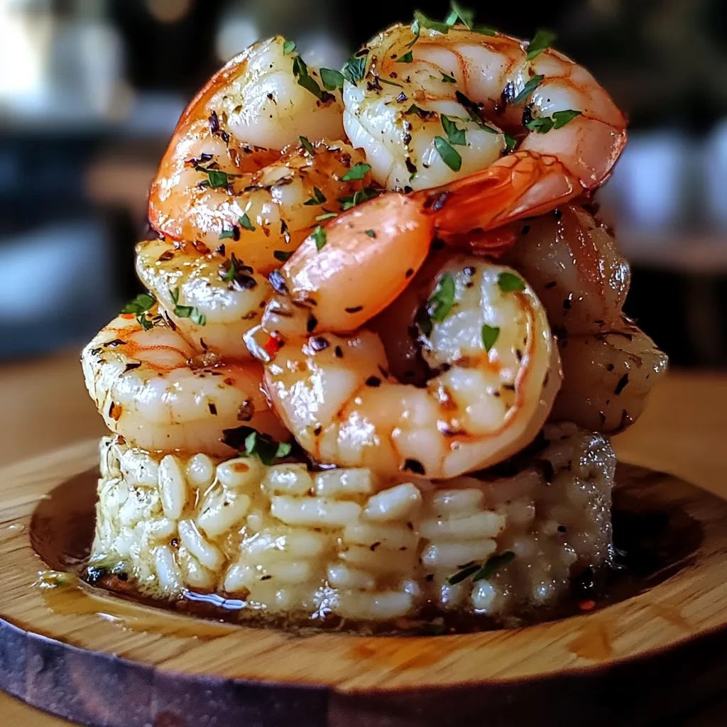 Facile Tour de Crevettes au Beurre à l'Ail sur Riz
