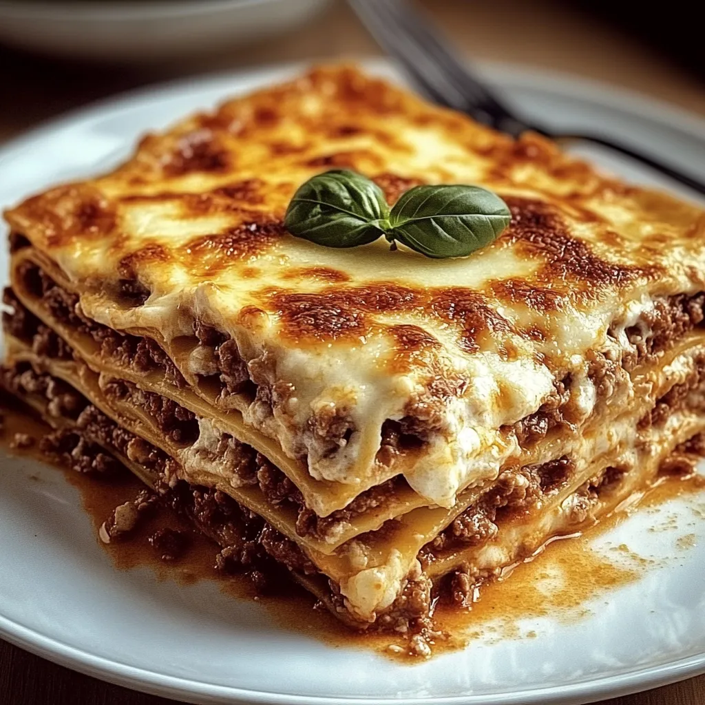 Recette Lasagnes bolognaises à la mozzarella gratinée