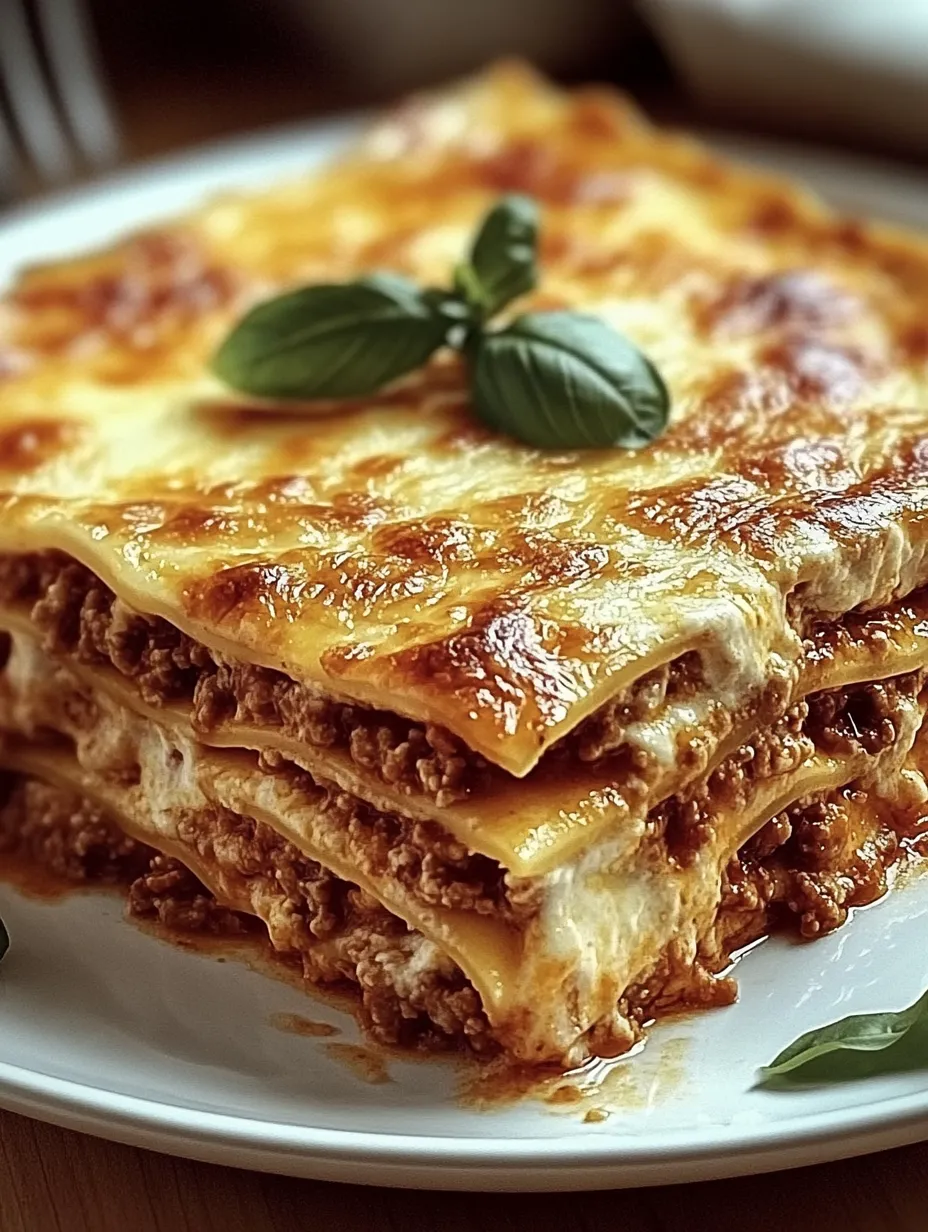 Lasagnes bolognaises à la mozzarella gratinée