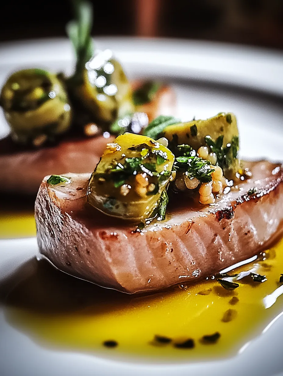 Recette Thon poêlé tapenade manzanilla