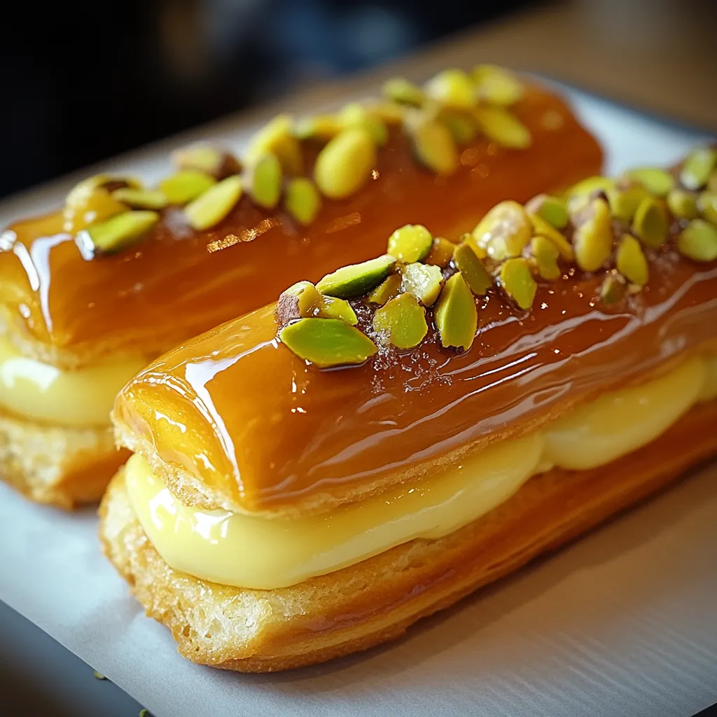 Les Éclairs Orange Pistache