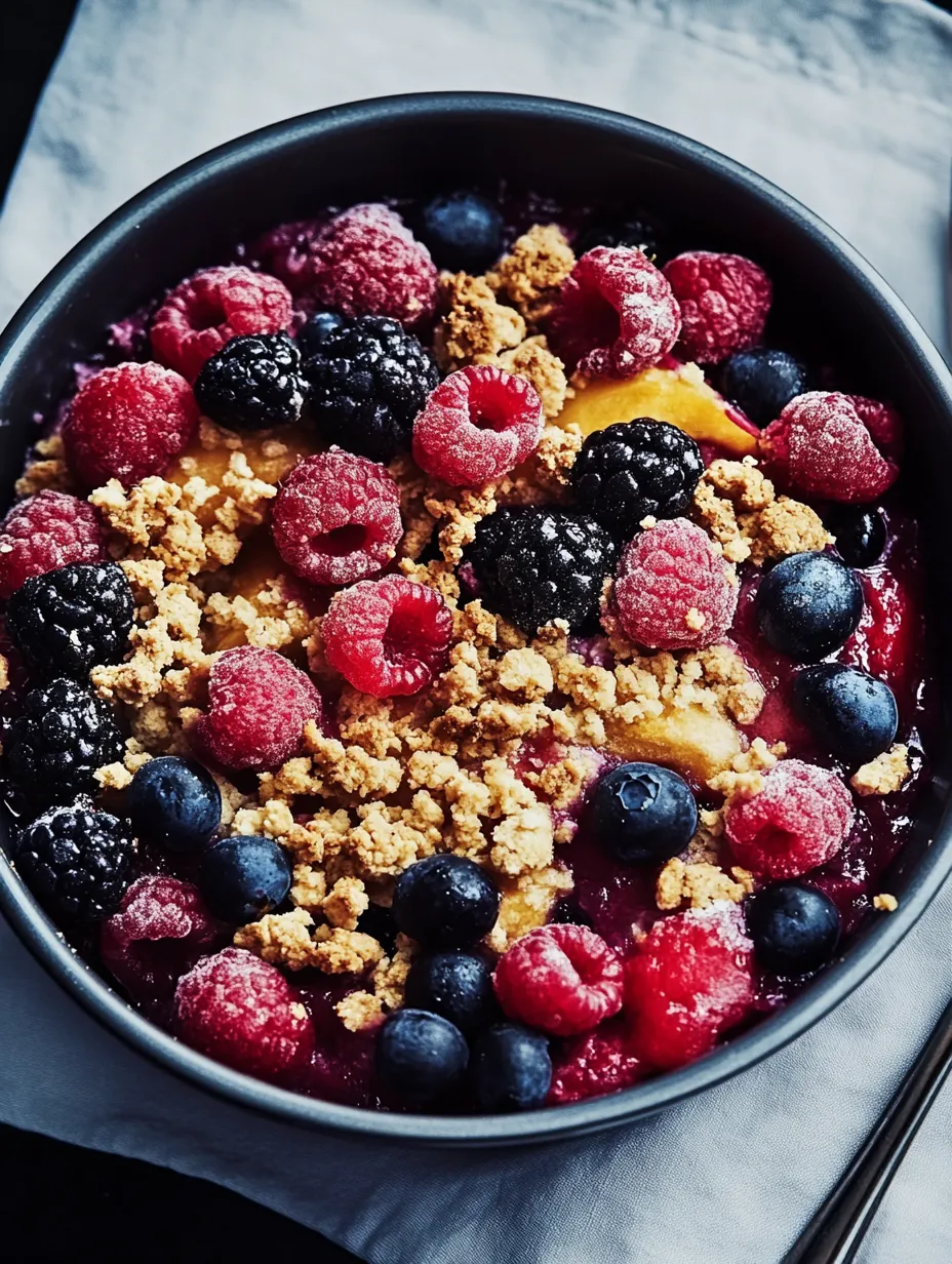 Recette de Crumble Fruits Rouges Et Noirs