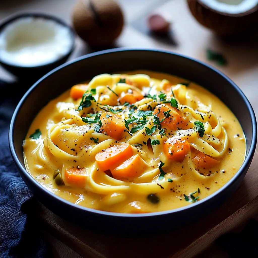 Pâtes Aux Légumes, Lait De Coco & Curry