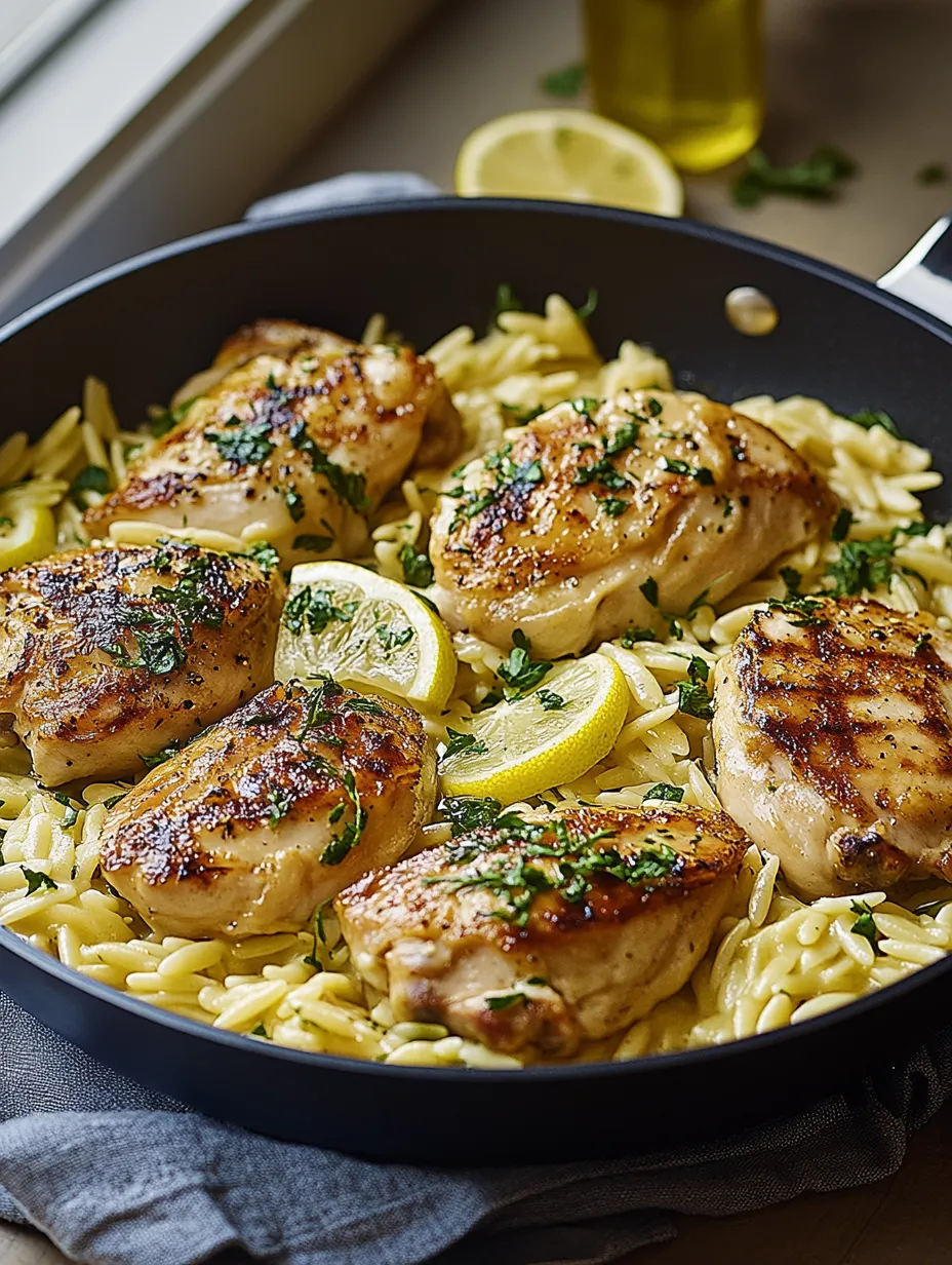 Recette Poulet Citron Orzo Persil