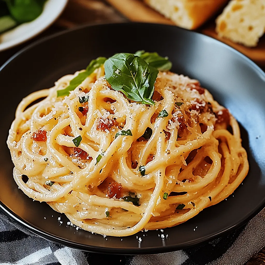 Les Pâtes carbonara épicées