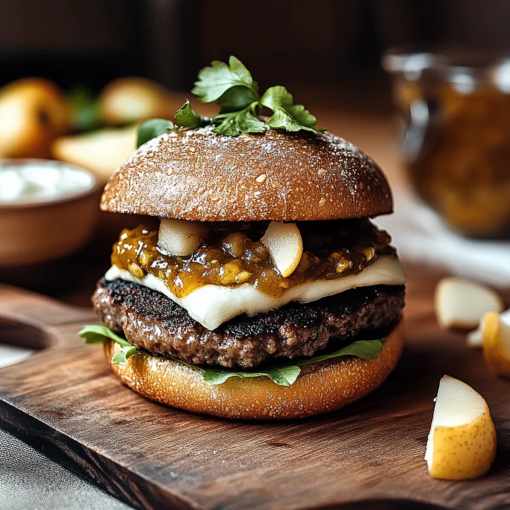 Hamburger Chutney Poire Chèvre