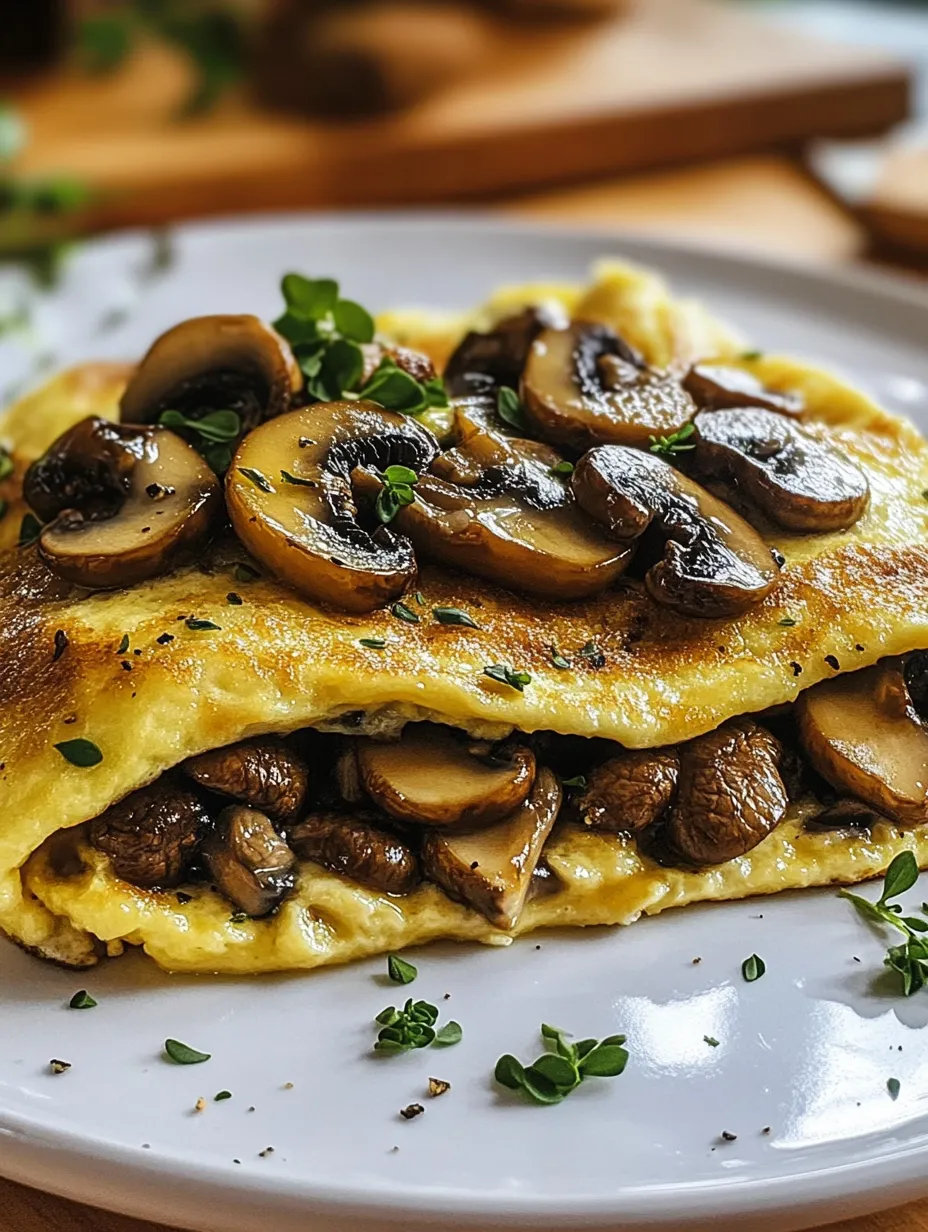 Des Omelette Aux Champignons