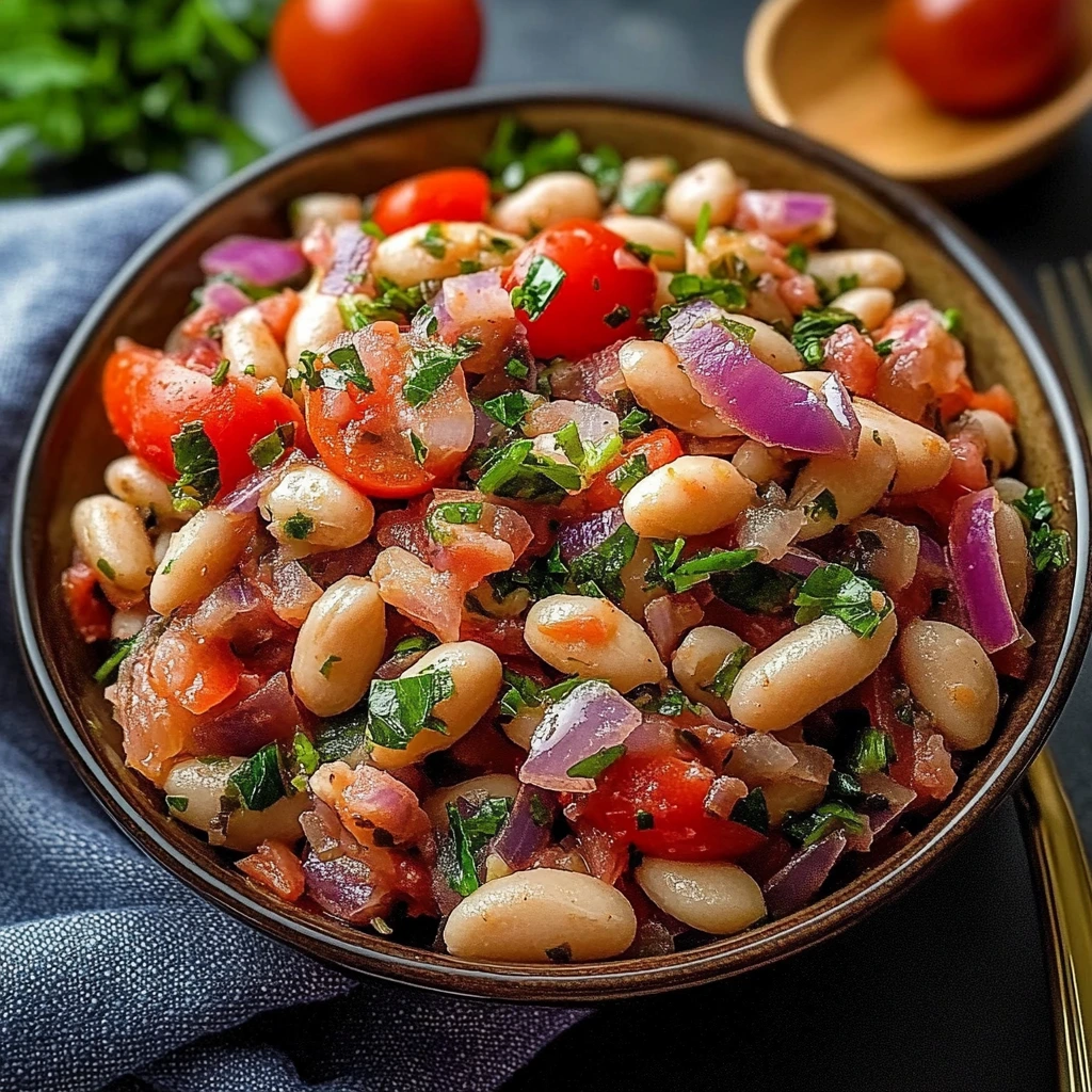 Piyaz salade turque haricots