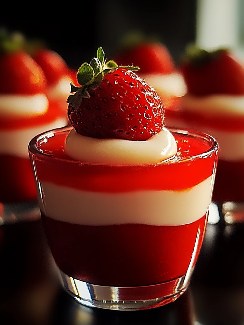 Coupes de fraises en gelée
