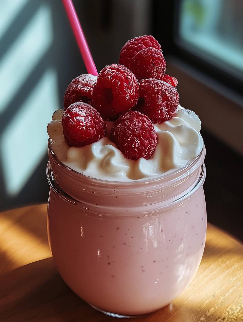 Milkshake rose fraise et framboise
