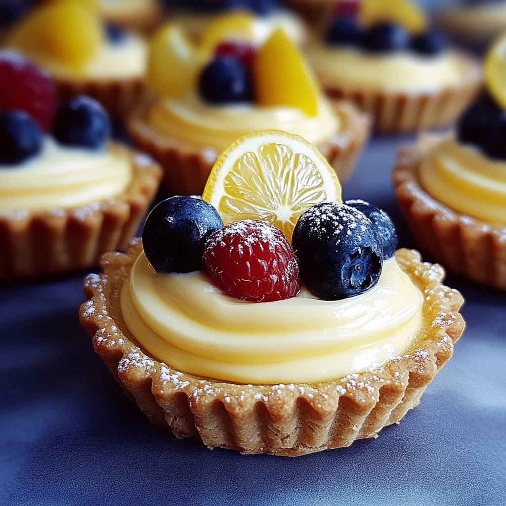 Tartelettes aux baies avec crème citron et vanille