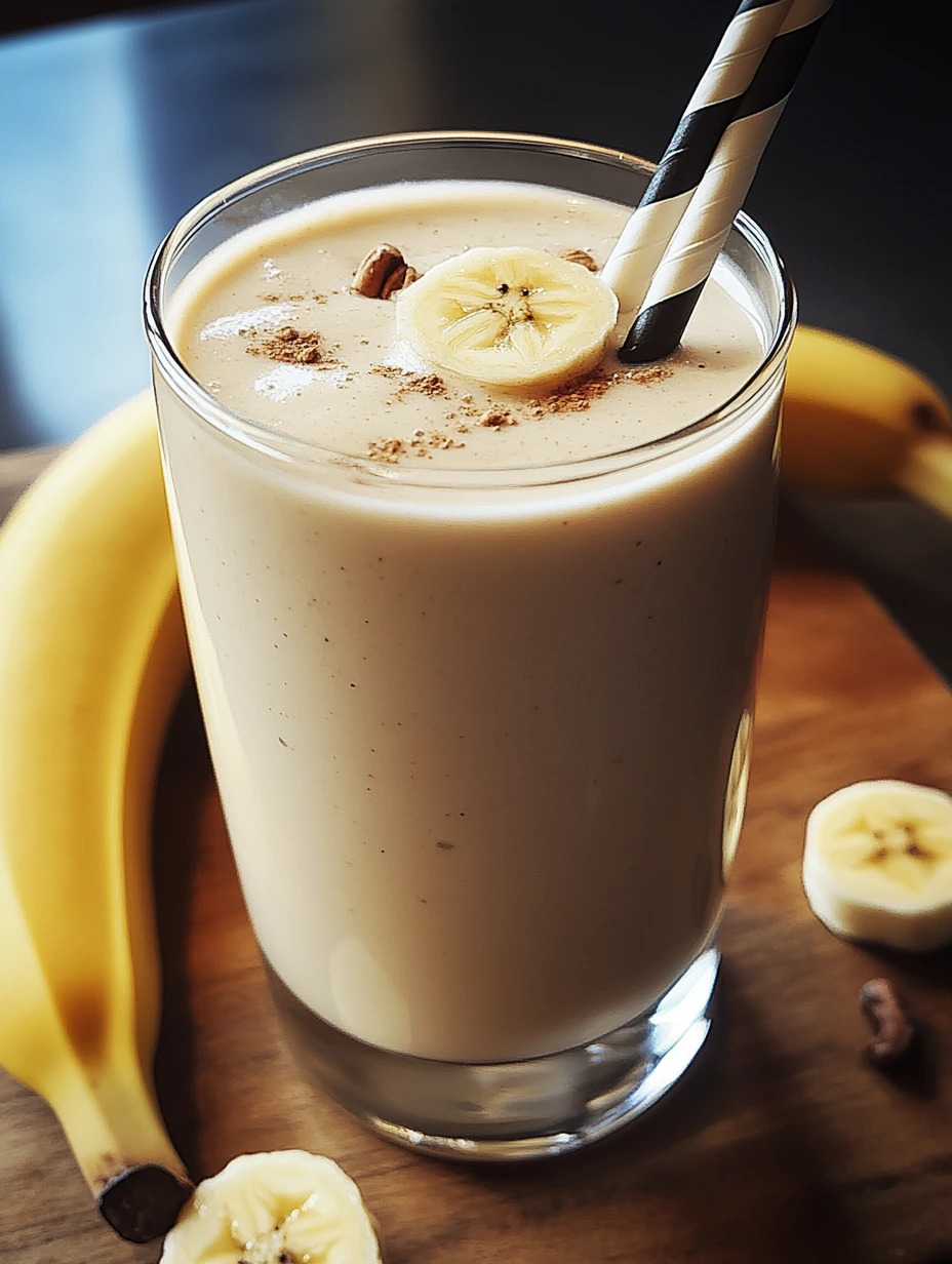 Un milkshake banane prêt facilement
