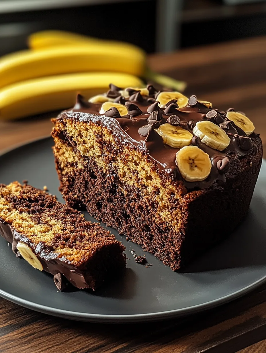 Un Bon Cake Banane Chocolat