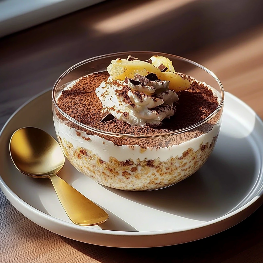 Flocons d’avoine façon tiramisu