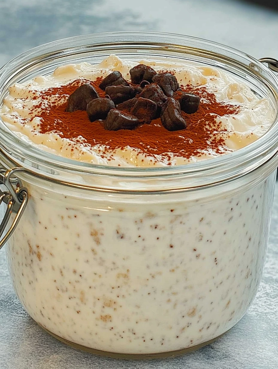 Préparation flocons d’avoine façon tiramisu