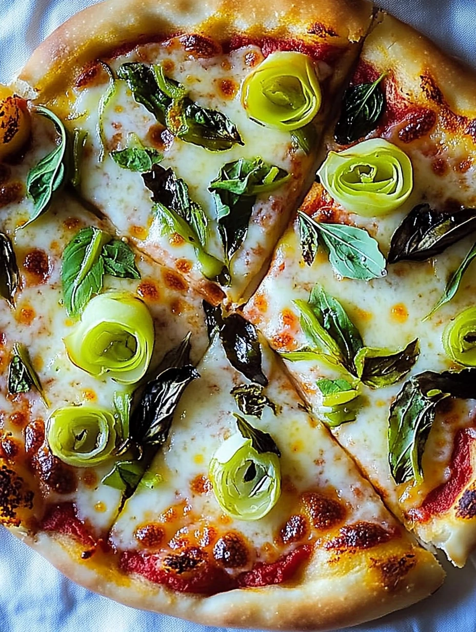 Pizza Florentine aux Poireaux finie