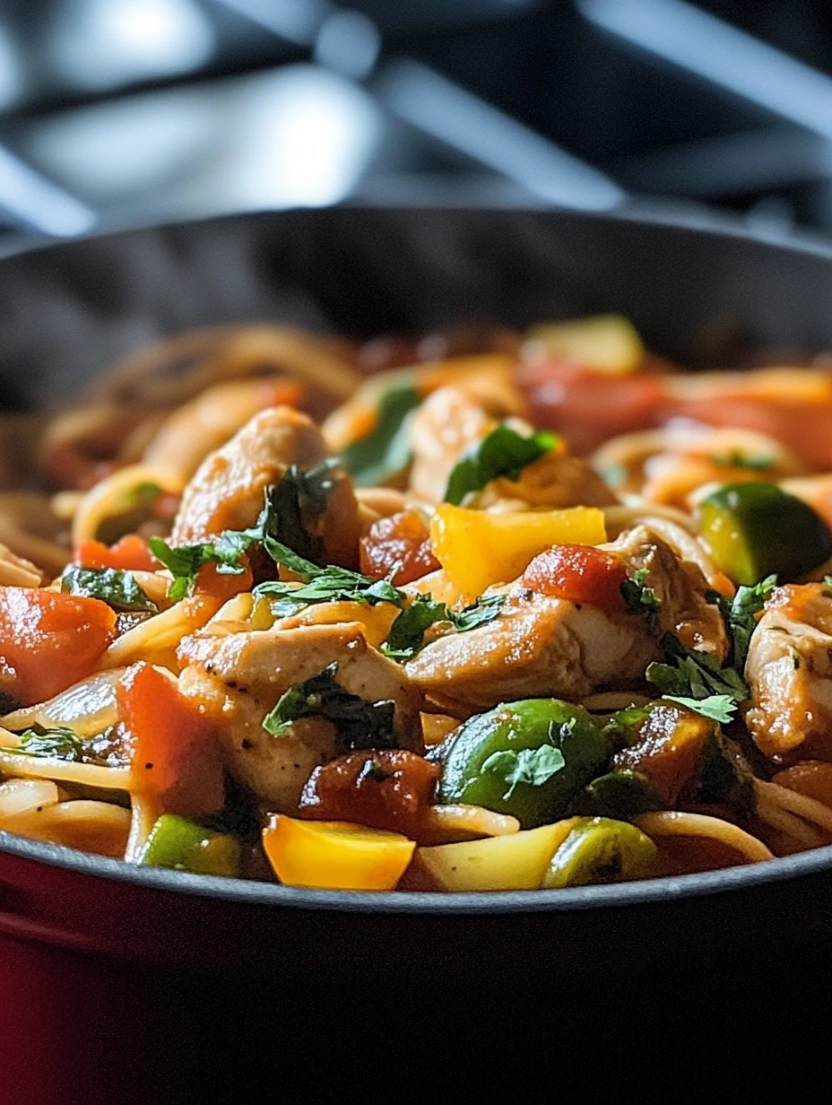 Sauce Spaghetti Légumes Poulet