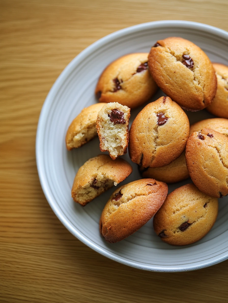 Madeleines chocolat moelleuses