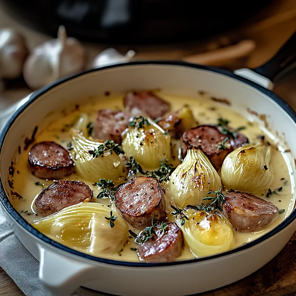 Les endives fondantes aux saucisses fumées