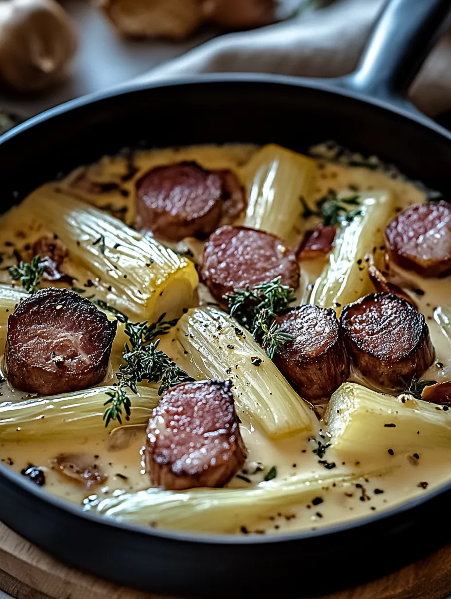 Des Endives Fondantes aux Saucisses Fumées