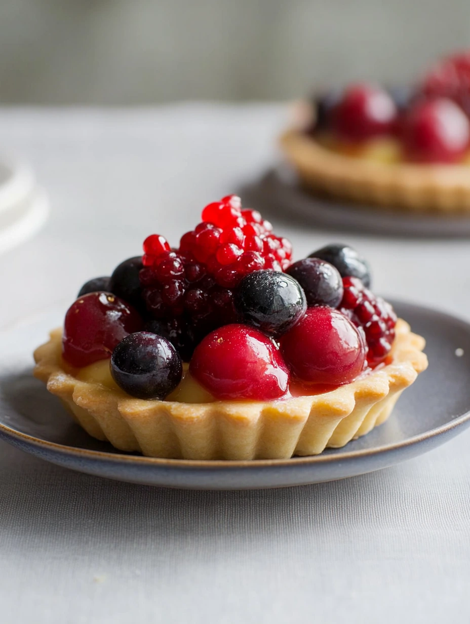 Dessert tartelettes fruits rouges très gourmandes