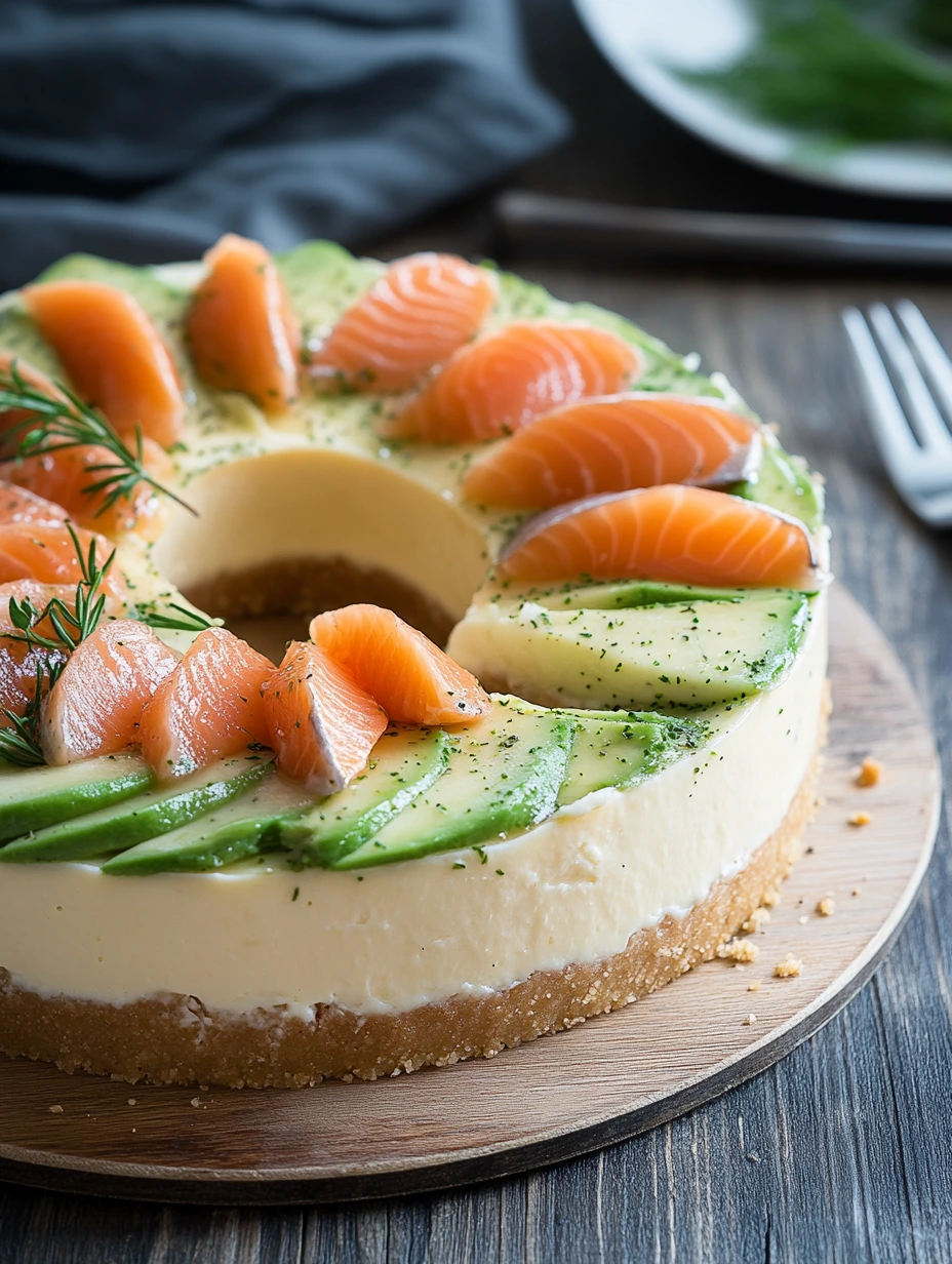 Cheesecake à l’avocat et au saumon, facile et savoureux