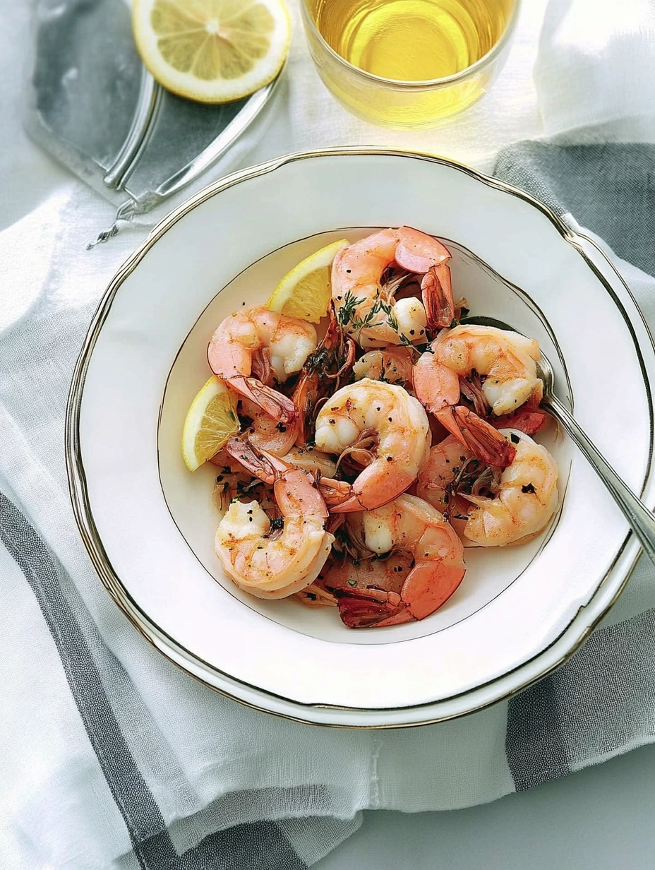 Crevettes ail citron rapide
