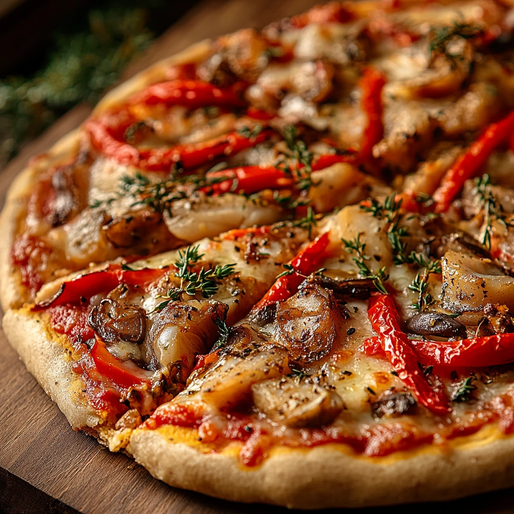 Pizza italienne avec thon et poivrons frais