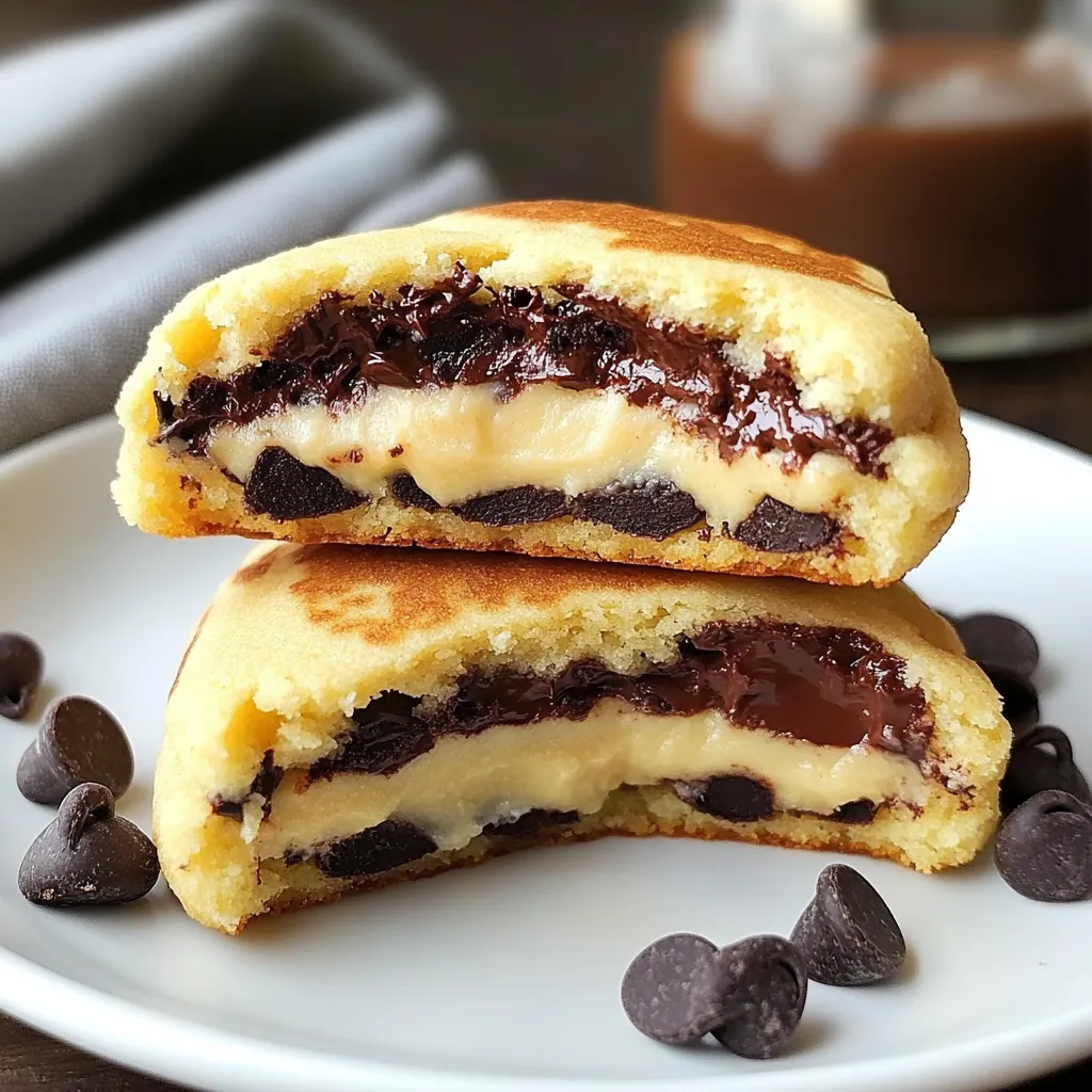 Cookies aux pépites de chocolat fourrés au cheesecake