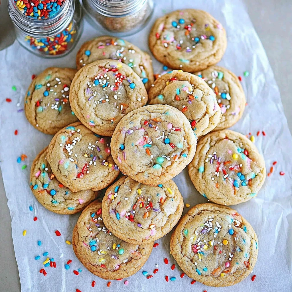 Biscuits confettis colorés