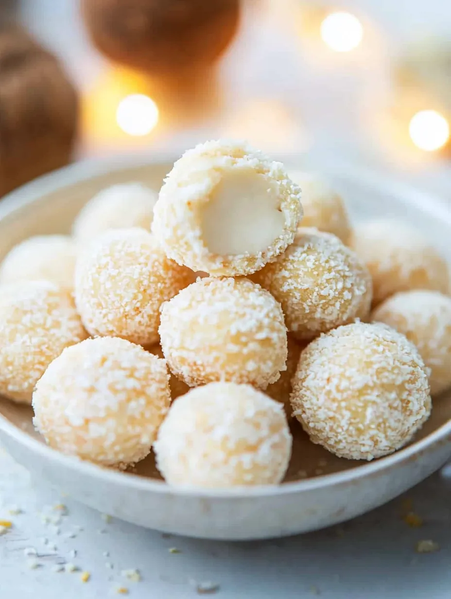 Boules noix de coco façon Raffaello