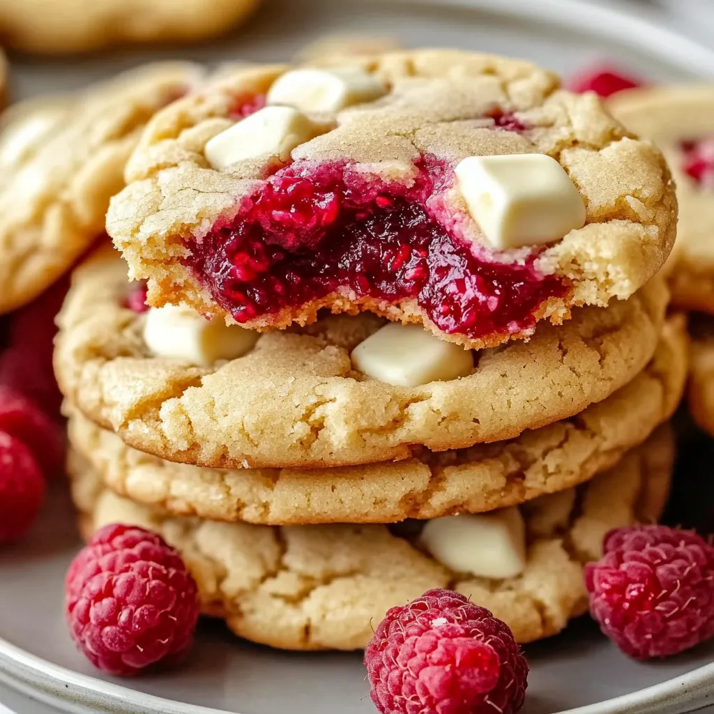 Cookies au Chocolat Blanc et Framboises