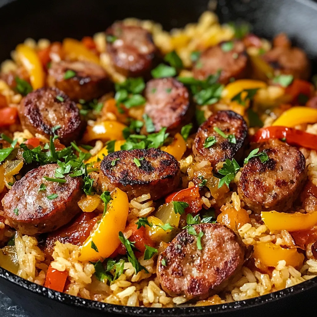 POÊLÉE DE SAUCISSE ET RIZ