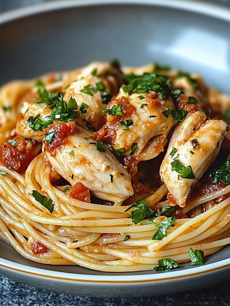 Recette des Spaghettis au Poulet Monterey Jack