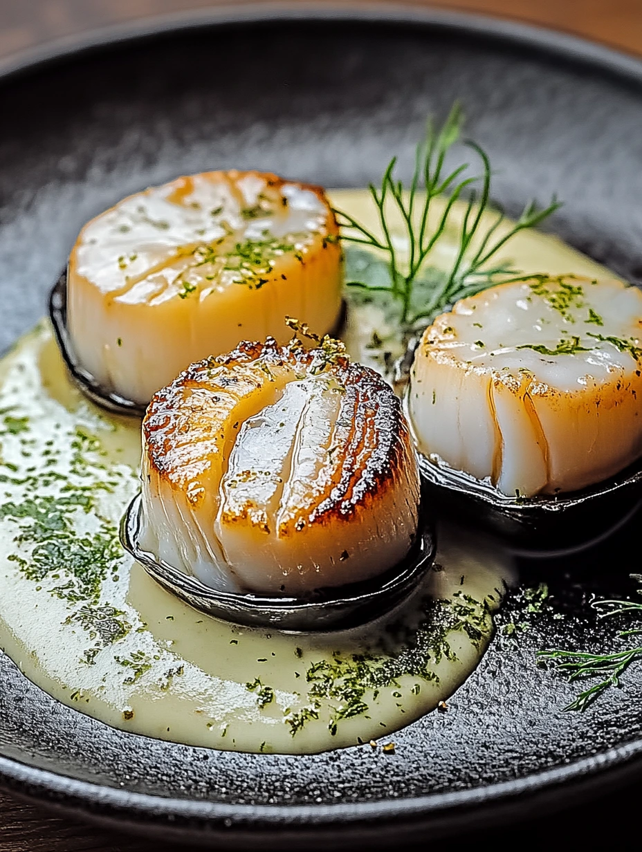 Saint-Jacques aneth, plat savoureux