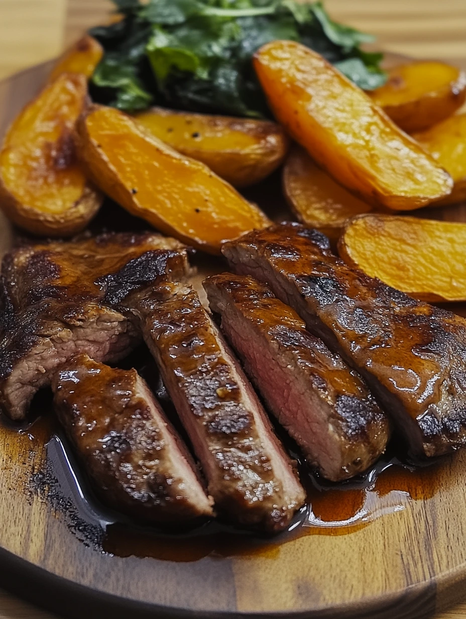 Assiette généreuse de bœuf brésilien aux patates douces