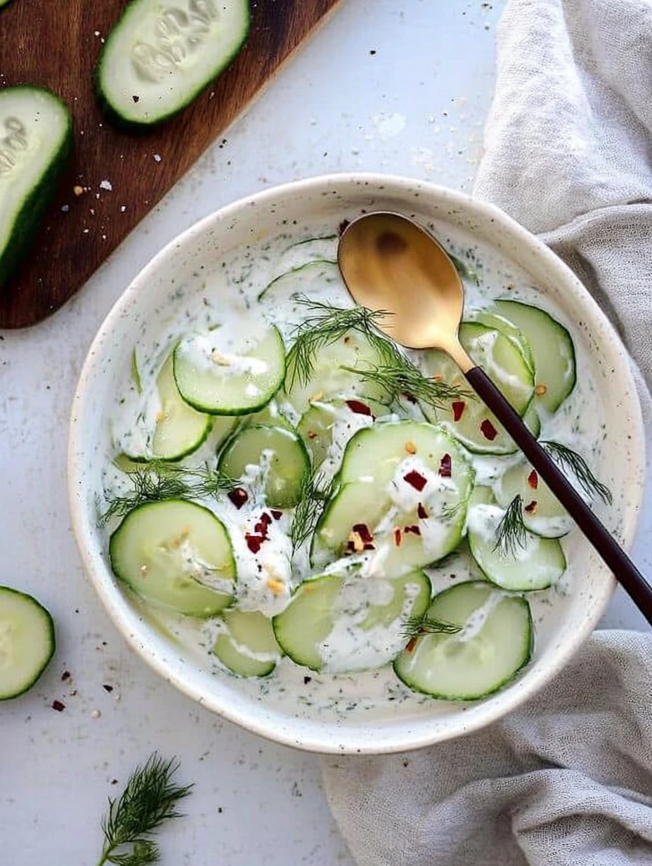 Salade rapide concombre aneth
