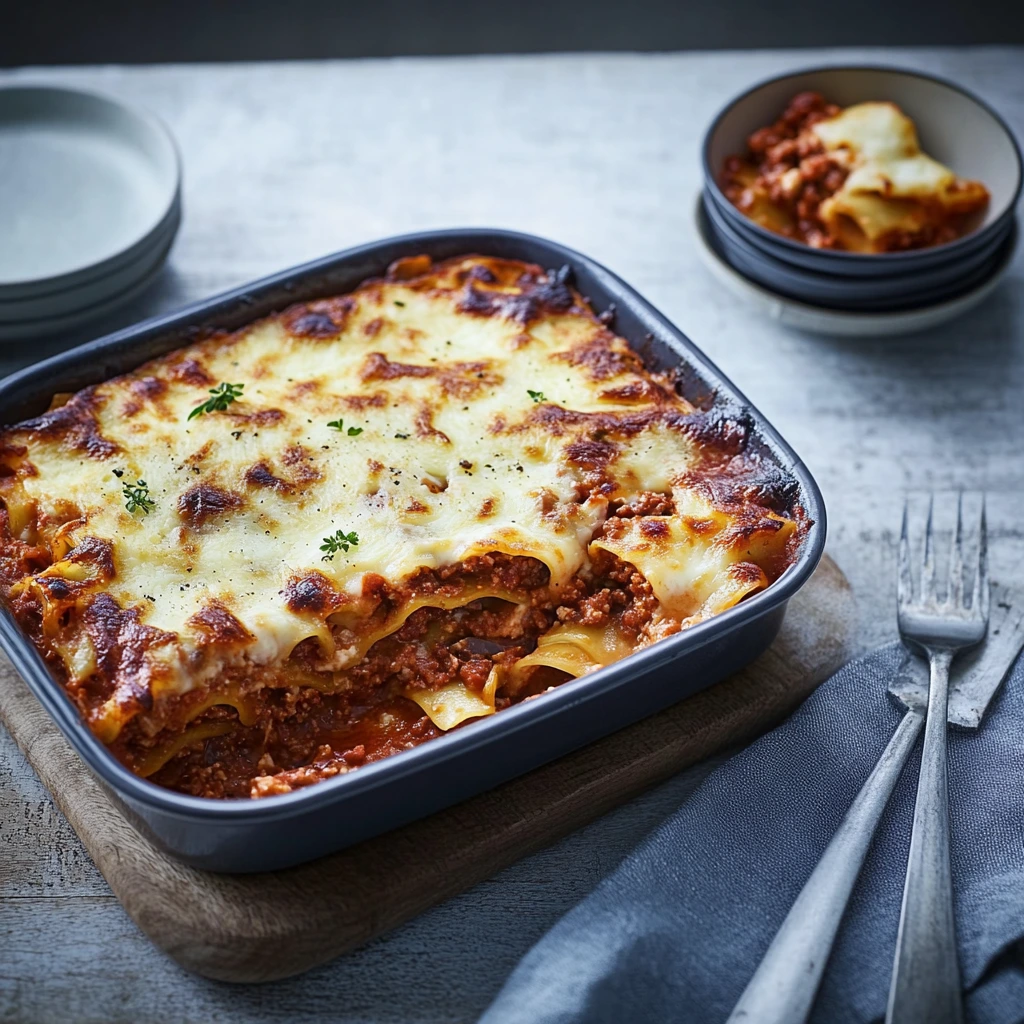 Lasagnes bolognaises lentilles gratinées