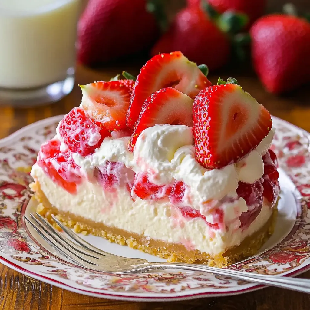 Délice fraisier façon cheesecake: Un régal sans cuisson