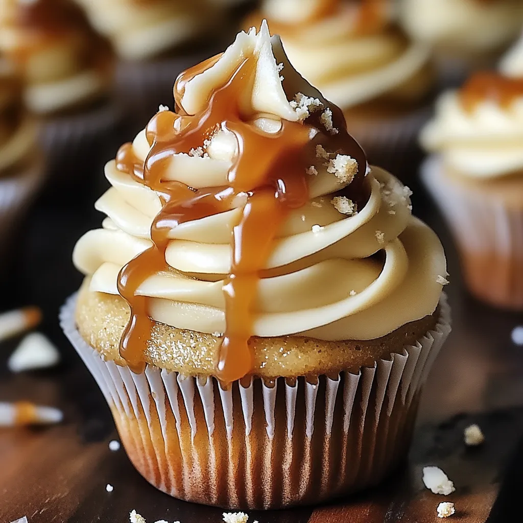 Cupcakes au caramel salé et fromage frais