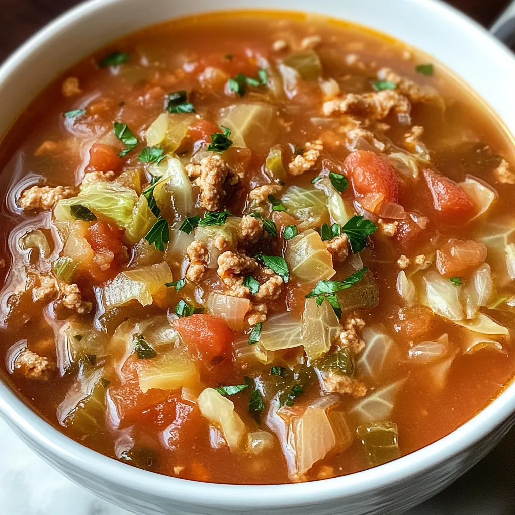 Soupe facile et réconfortante aux choux farcis