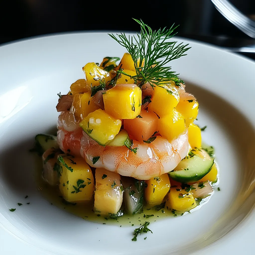 Tartare Crevettes, Avocat et Mangue