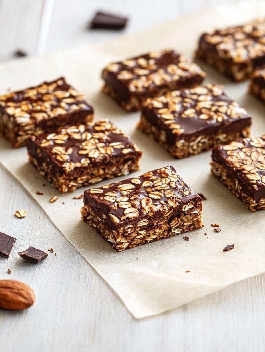 Barres chocolatées maison sans cuisson