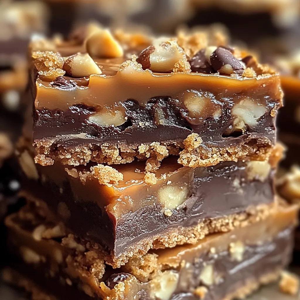Barres au caramel avec préparation pour gâteau