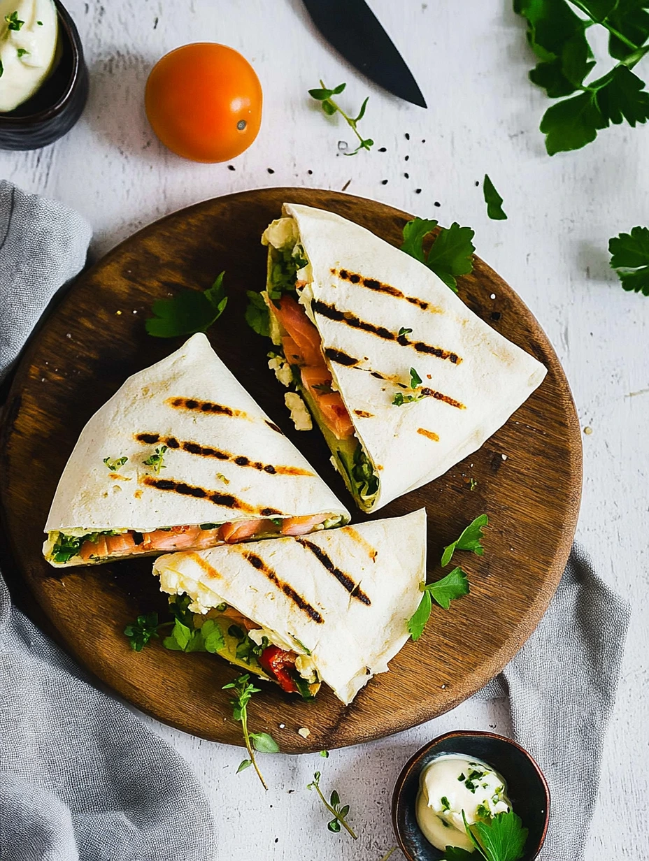 Wrap saumon et chèvre