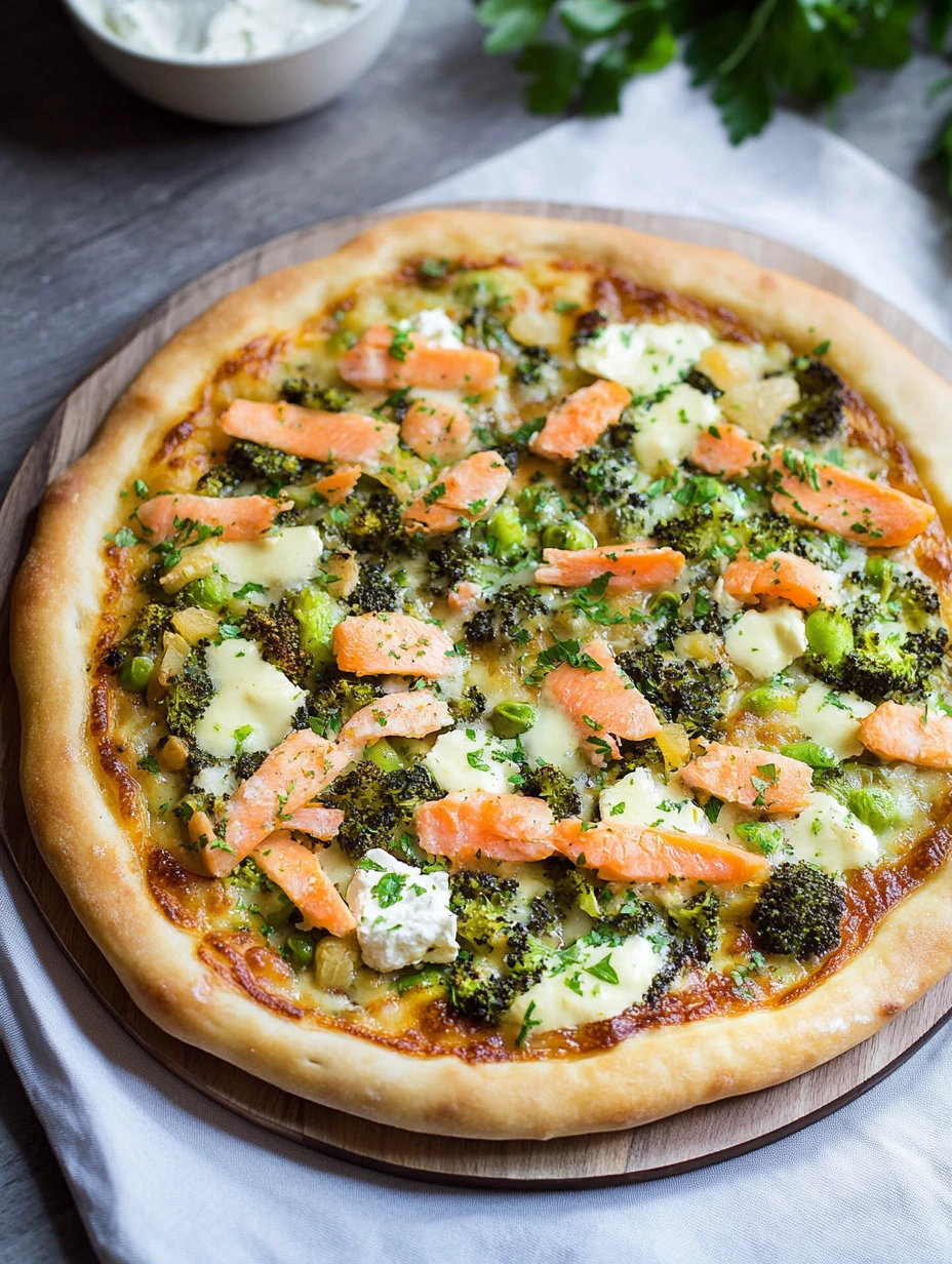 Pizza aux poireaux et saumon pour toute la famille