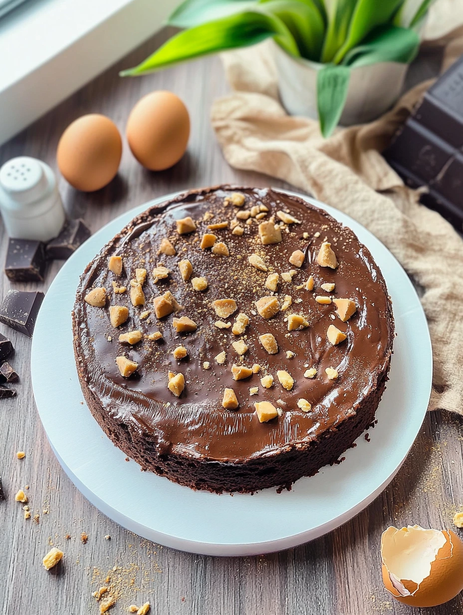 Gâteau fondant choco noisettes maison